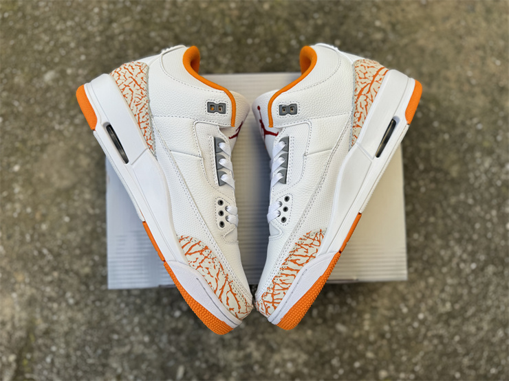 (image for) Air Jordan 3 Retro White and Orange Peel